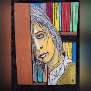 ACEO Acrlic, Graphite, Ink Original Artcard, Not a Print 2.5" x 3.5"